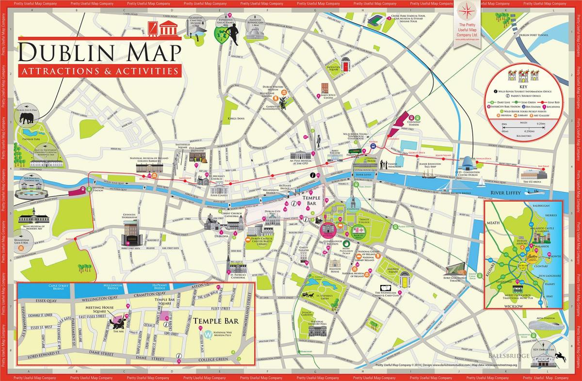 خريطة مدينة دبلن الجذب