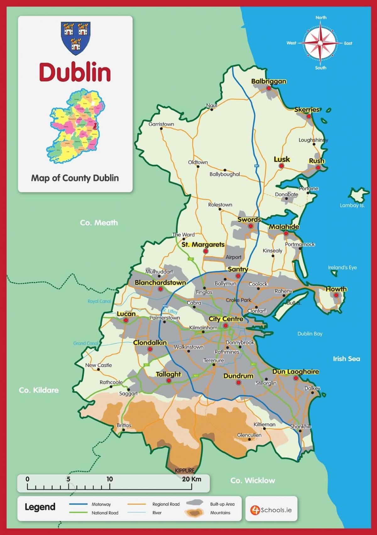خريطة مقاطعة دبلن