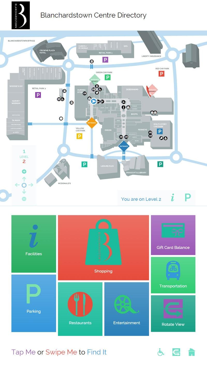 خرائط Blanchardstown مركز التسوق