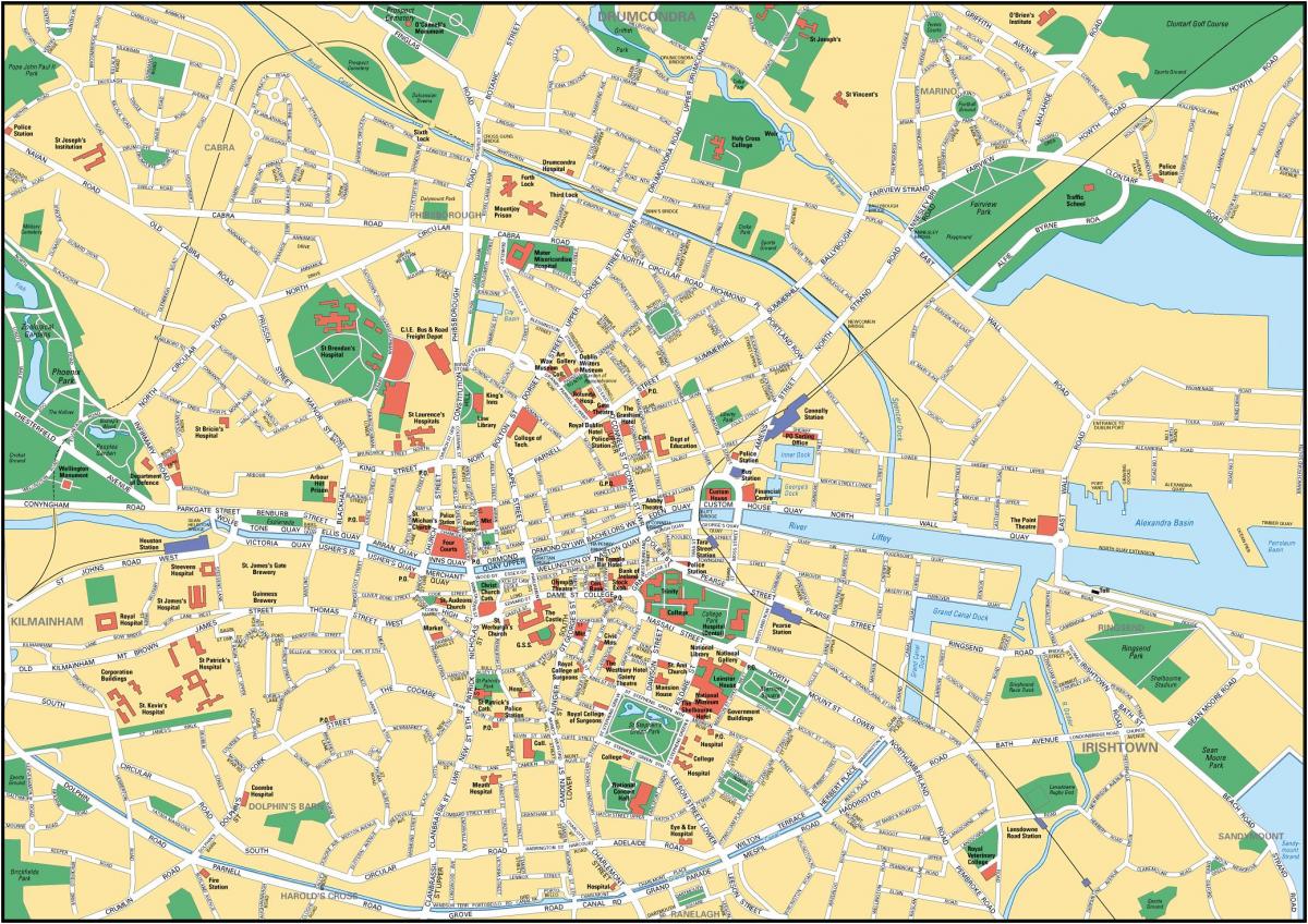 خريطة مدينة دبلن ، 