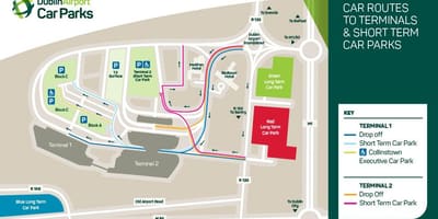 خريطة Dublin airport terminal 2